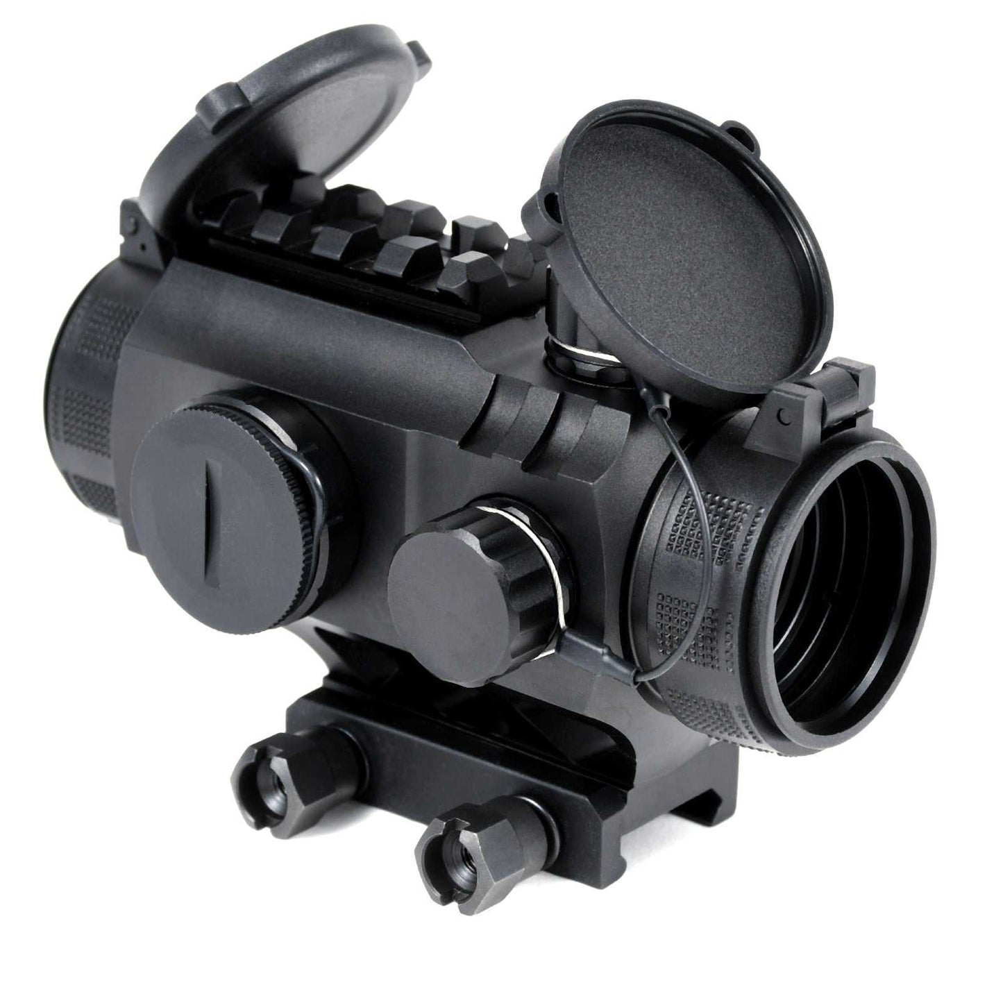 3xP Prism Scope with Illuminated BDC Reticle, compact design, matte black finish, easy-mount Picatinny rail