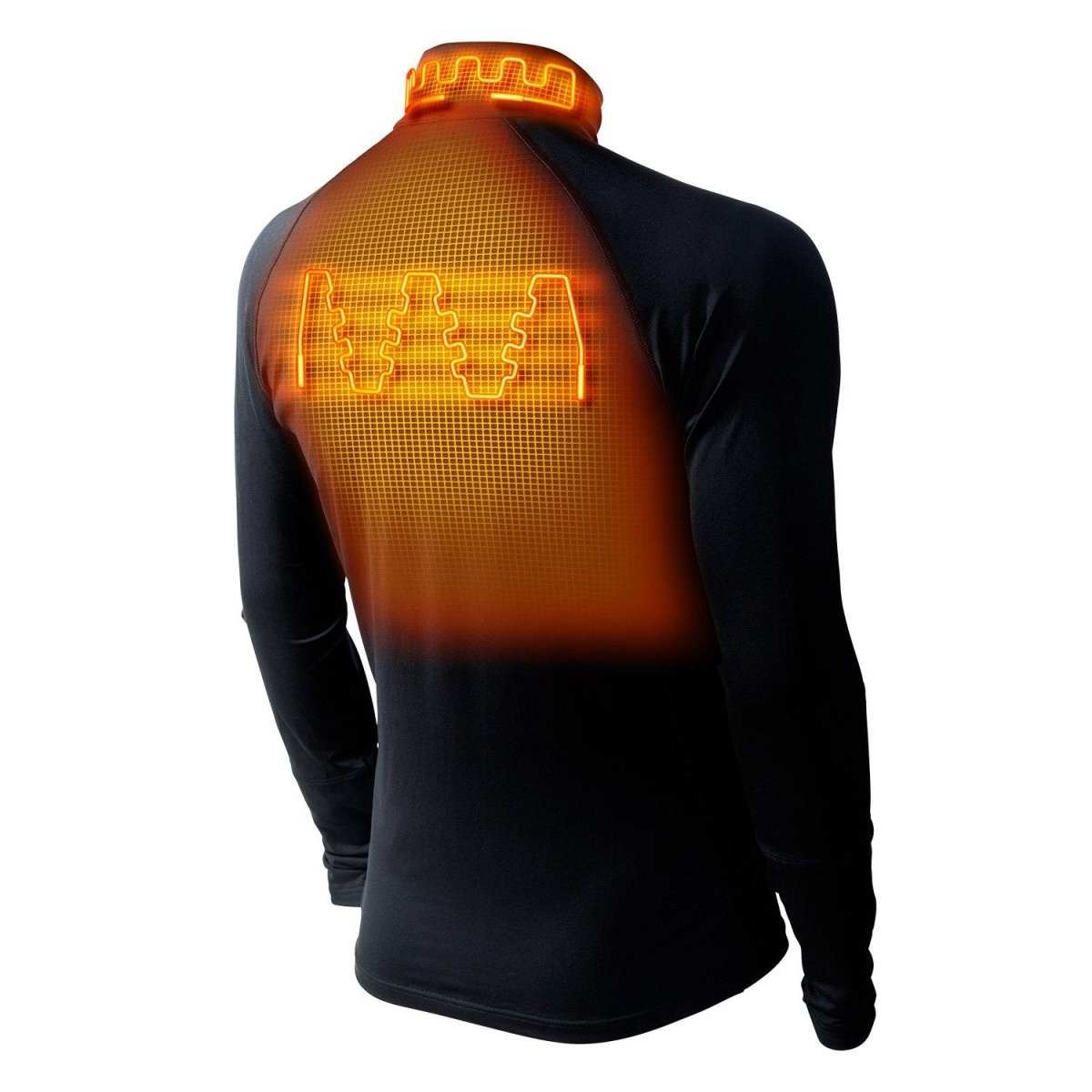 Basecamp Mens Heated Base Layer Shirt with conductive-thread technology and LED heat control