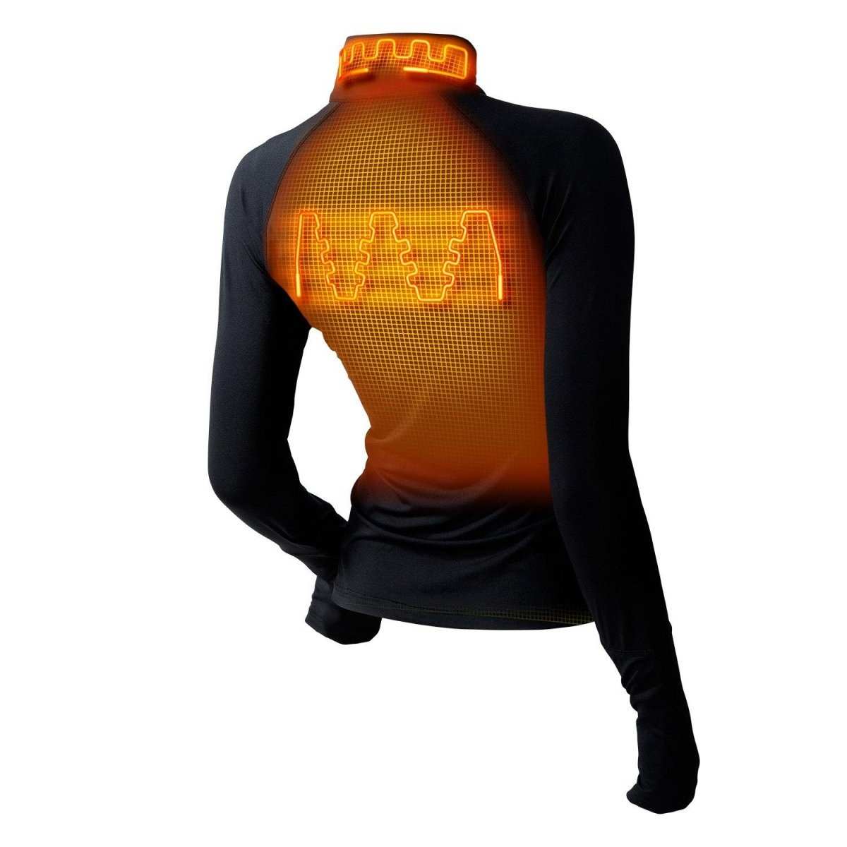 Basecamp Womens Heated Base Layer Shirt with Conductive-Thread Technology and LED Heat Control