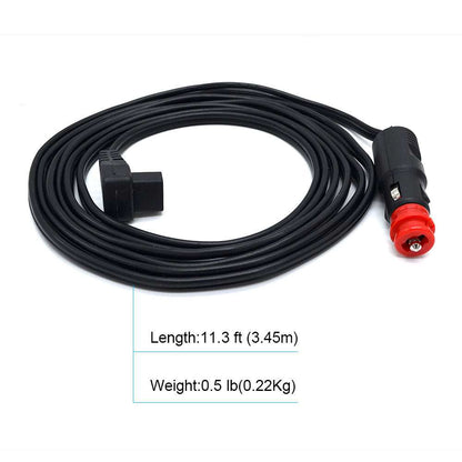 LionCooler DC 12V power cable for portable refrigerator, 11.3 ft length.