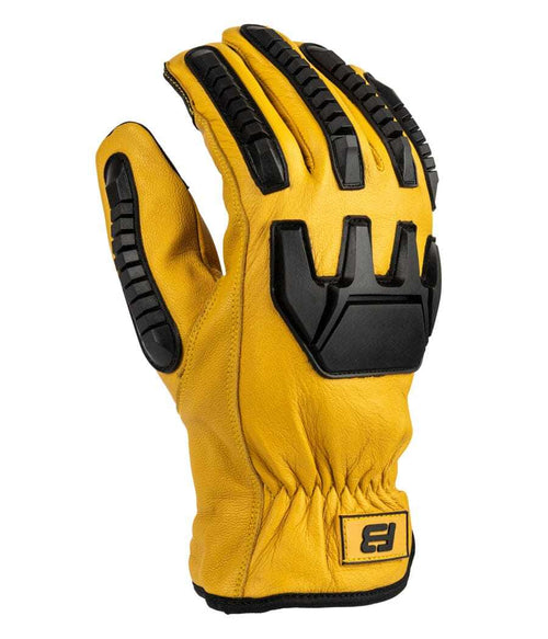 Diesel Work Gloves 2.0 Elite with yellow goatskin and black impact-absorbing rubber.