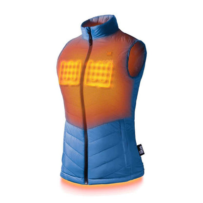 Dune Heated Vest for Women with conductive thread heating elements and lightweight nylon.