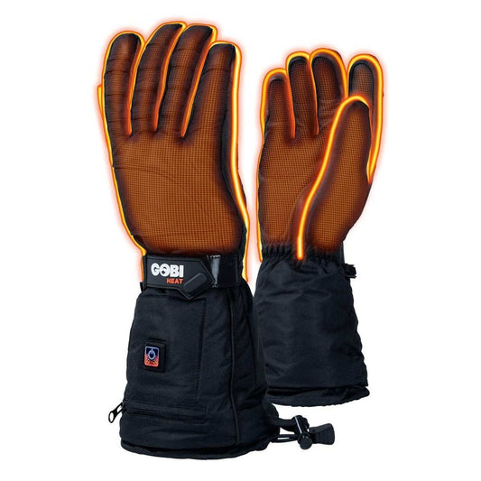 Epic Heated Gloves with fingertip heating elements and 3 heat settings.