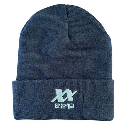 Equinoxx Police Beanie in black with reflective logo, ultra-soft and breathable, designed for warmth and comfort.