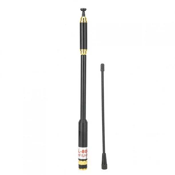 AL-800 Expanding BNC Antenna, high-gain dual-band telescoping antenna for long-range communication, with 3.2 dB gain, BNC connector.