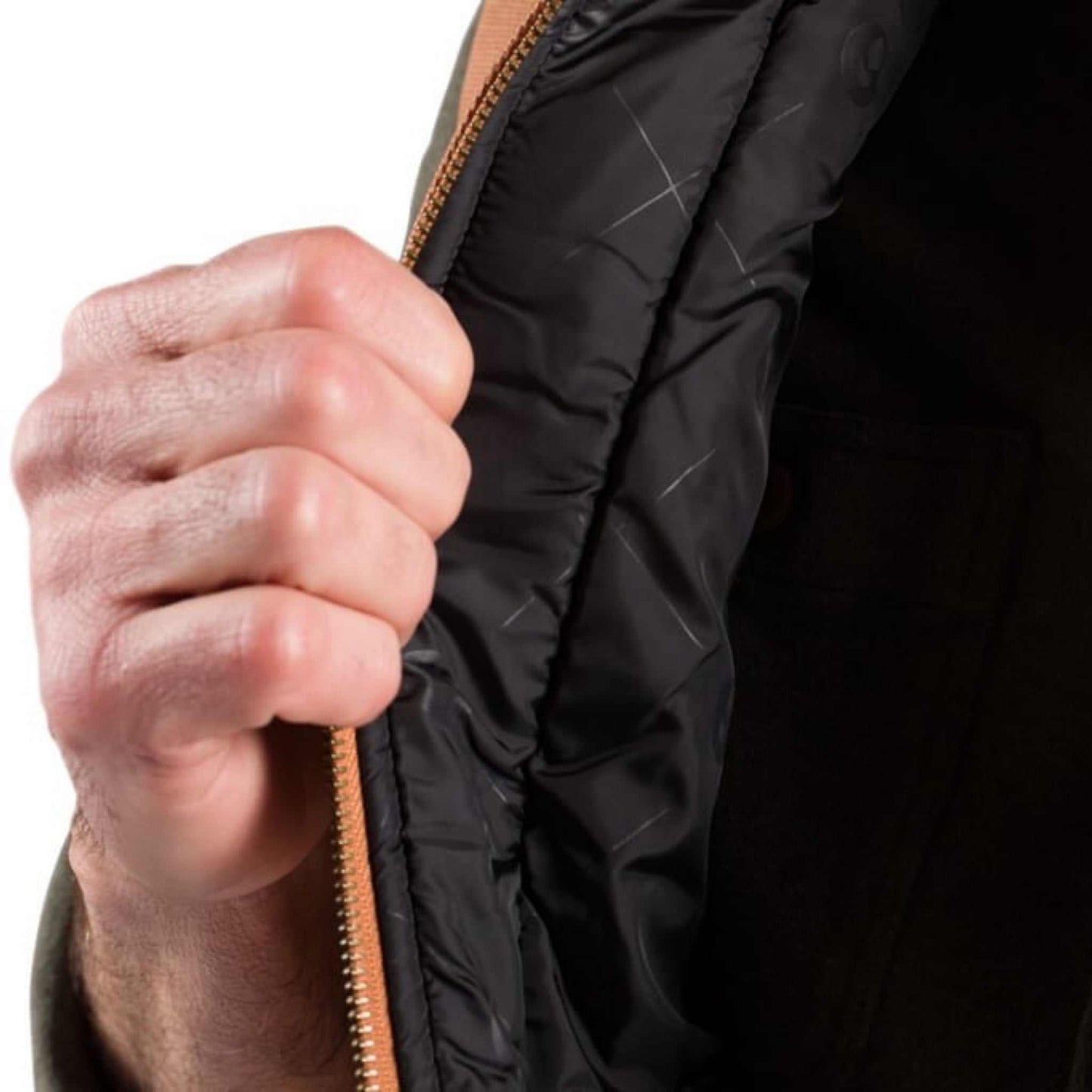 Grit Mens Heated Workwear Jacket with durable duck cotton and 5 heating zones.