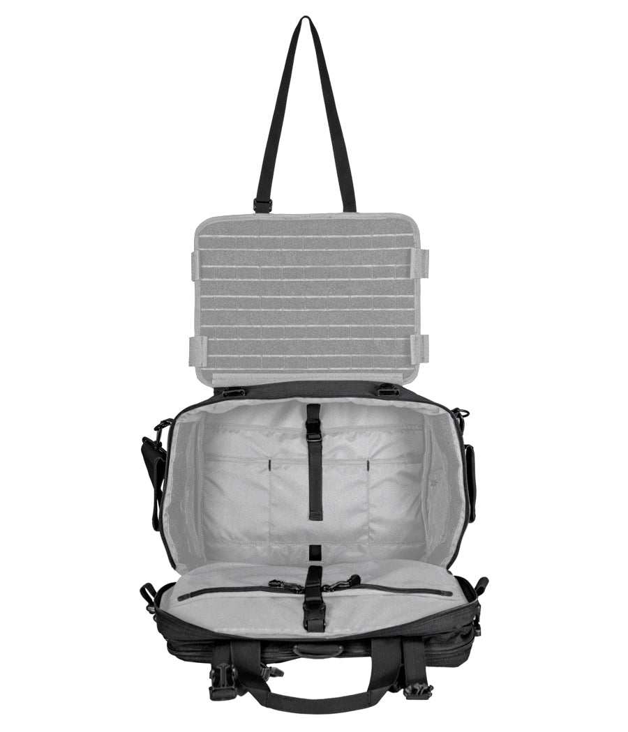 Hondo Duty Bag 2.0 open showing interior compartments and expansion system.