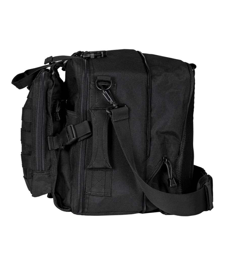 Black Hondo Duty Bag 2.0 with modular expansion, shoulder strap, and backpack functionality.