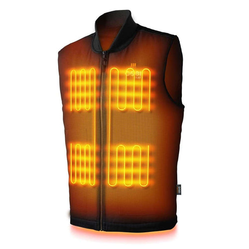 Ibex Mens Heated Workwear Vest with multiple heat zones and durable design for extreme conditions.