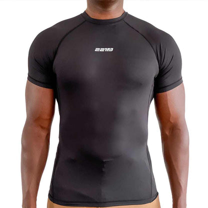 Maxx-Dri Silver Elite T-Shirt, anti-odor, bacteria-resistant, black, short sleeves.