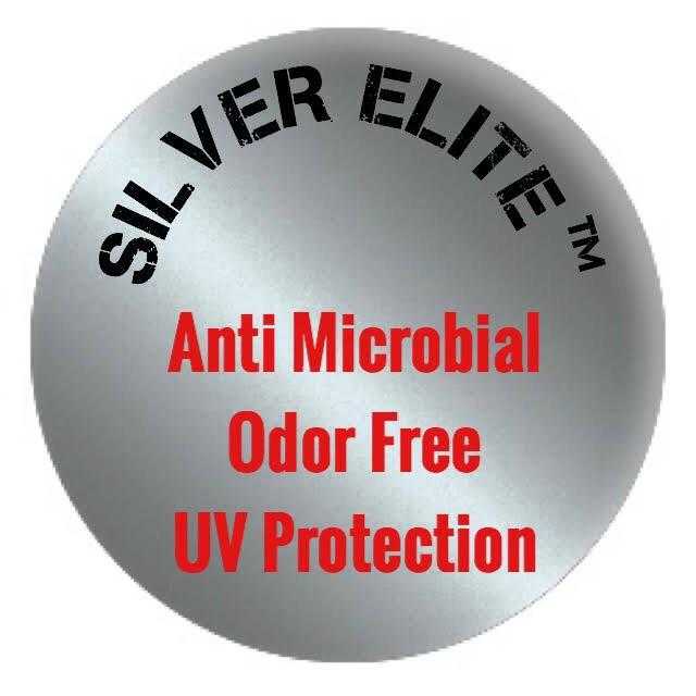 Silver Elite anti-microbial logo - Maxx-Dri Silver Elite T-Shirt benefits: anti-odor, UV protection.