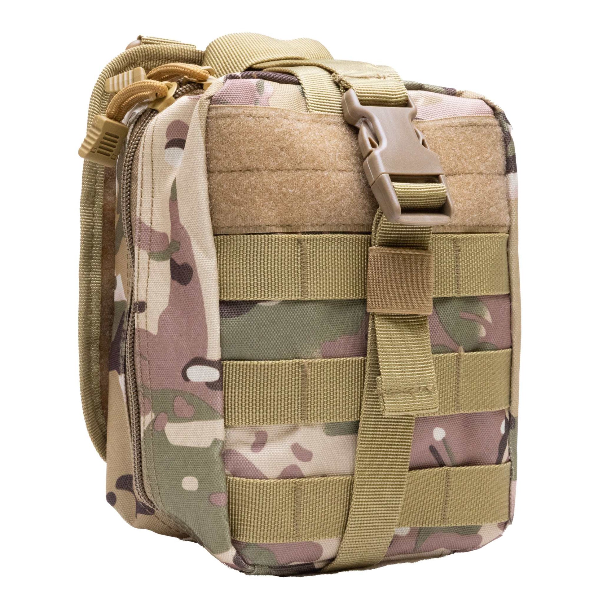 Radio Go Bag with MOLLE compatibility in Multicam, featuring Baofeng UV5R Programmed Radio kit for vehicles.