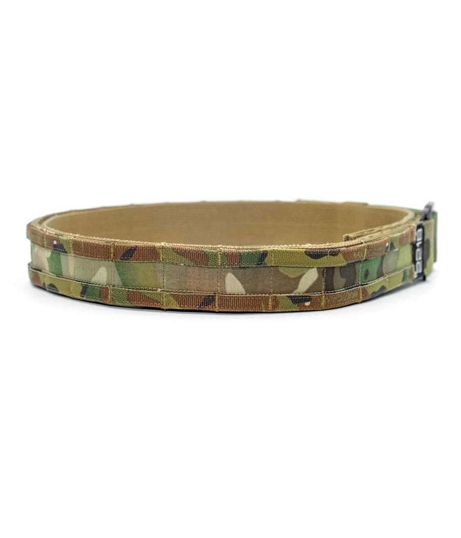 Paladin Battle Belt tactical design with heavy-duty rigid construction and camouflage pattern.