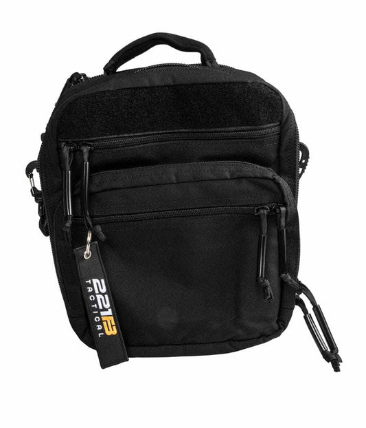 PF-1 Armored Fast Access EDC CCW Bag with black heavy-duty construction and multiple compartments.