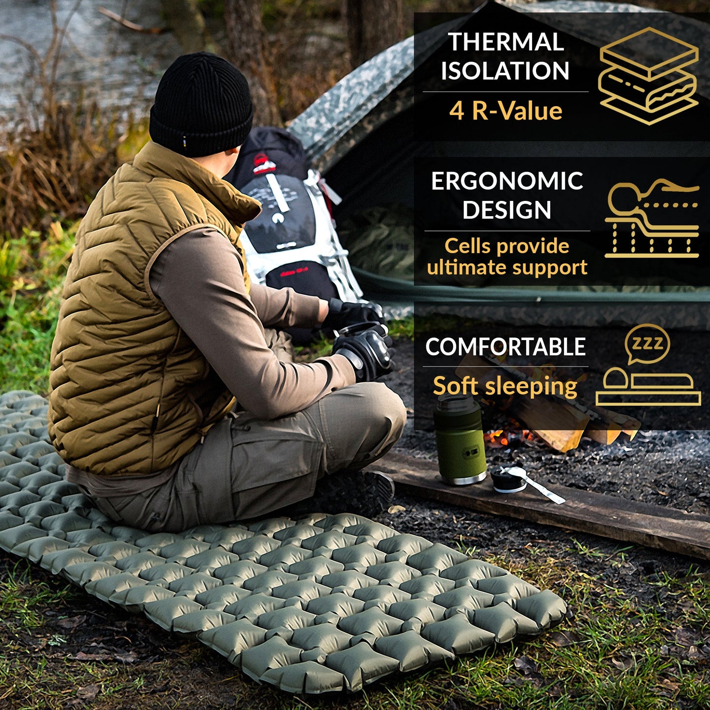 M-Tac Sleeping Pad 78"x 22" Olive