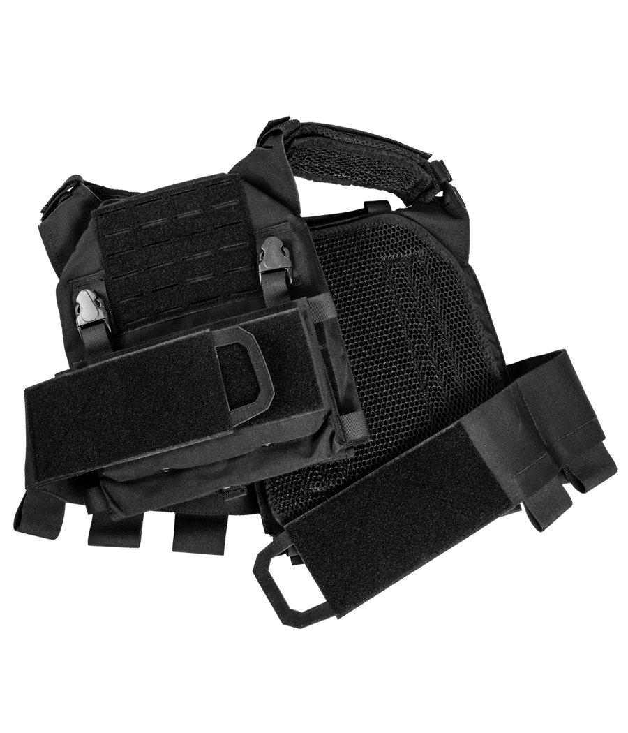 QRF Low Visibility Minimalist Plate Carrier with velcro cummerbund system and molle attachments.