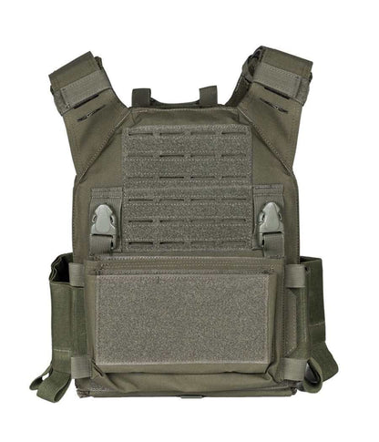 QRF Low Visibility Minimalist Plate Carrier with Molle and Velcro for tactical use.