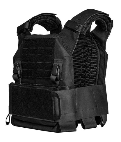 QRF Low Visibility Minimalist Plate Carrier with adjustable design and integrated mag pouches.