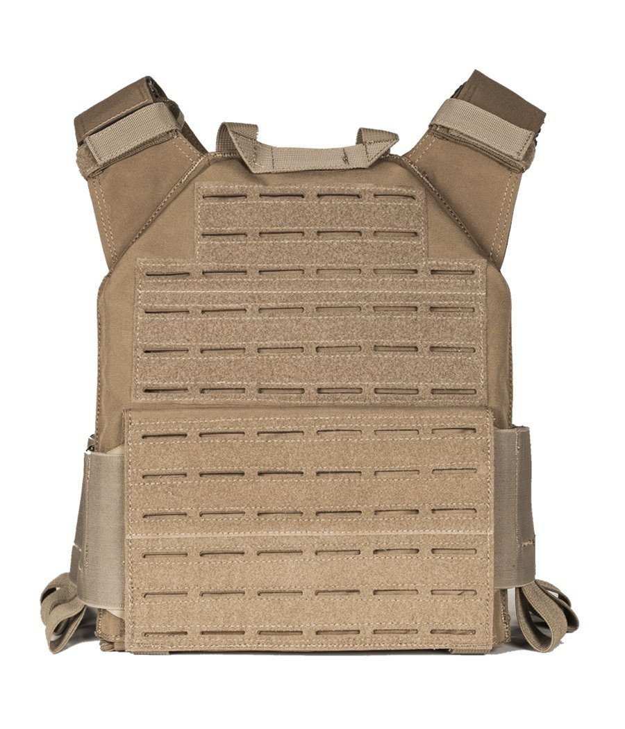 QRF Plate Carrier Full Package featuring minimalist design with molle system and lightweight construction.