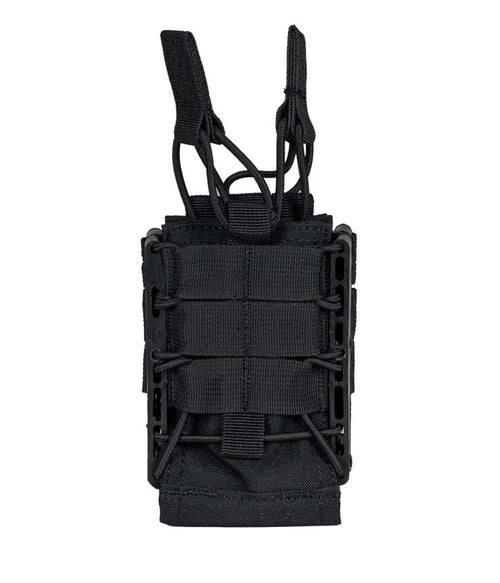 Rapid Access Double AR Molle Mag Pouch for .223/5.56 & 7.62 magazines with open top design.