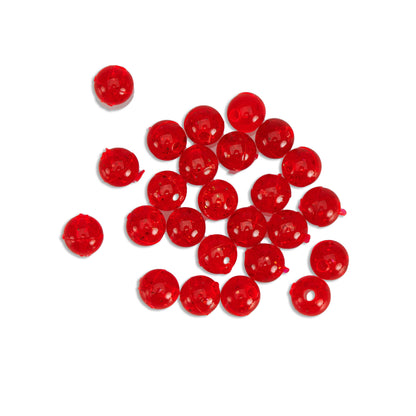 Clear Red 6MM Beads (20pack)