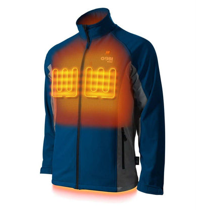 Sahara Mens Heated Jacket with wind and water resistance, featuring three adjustable heat settings.