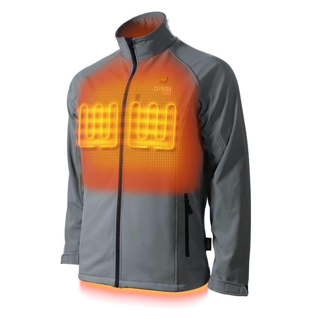 Sahara Mens Heated Jacket with adjustable heat settings and multiple heat zones.