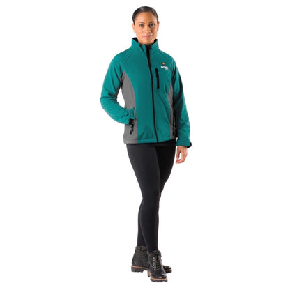 Sahara Womens Heated Jacket with built-in heater and velcro cuffs, shown in stylish color.