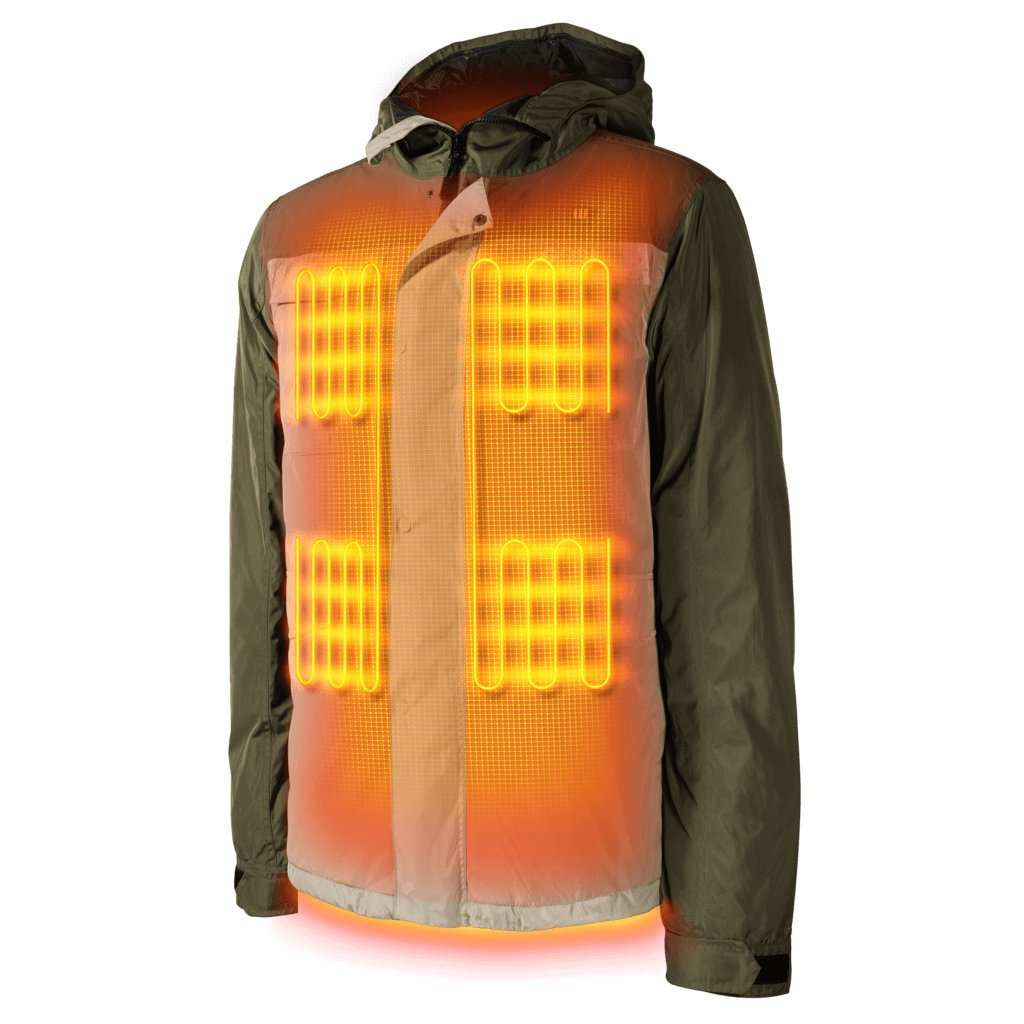 Shift Mens Heated Snowboard Jacket with 5 heat zones and 9-hour battery.