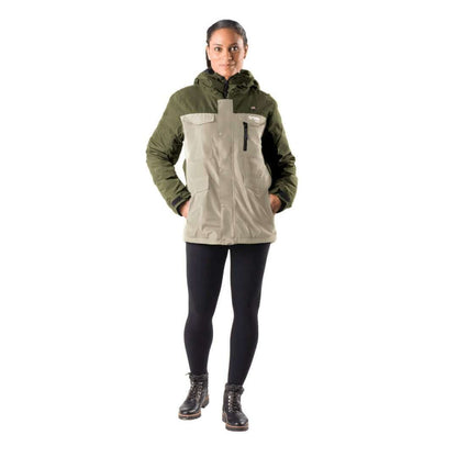 Shift Womens Heated Snowboard Jacket with adjustable heat settings and durable design for skiing and snowboarding.