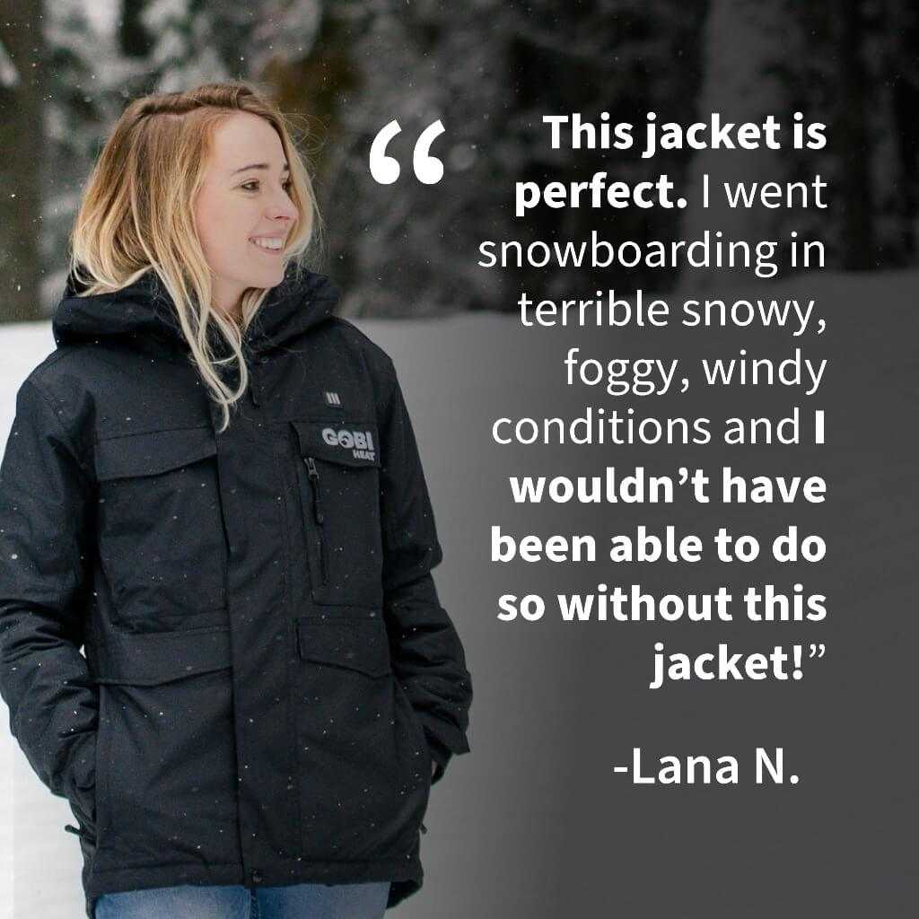 Shift Womens Heated Snowboard Jacket with adjustable heat settings and long-lasting battery.