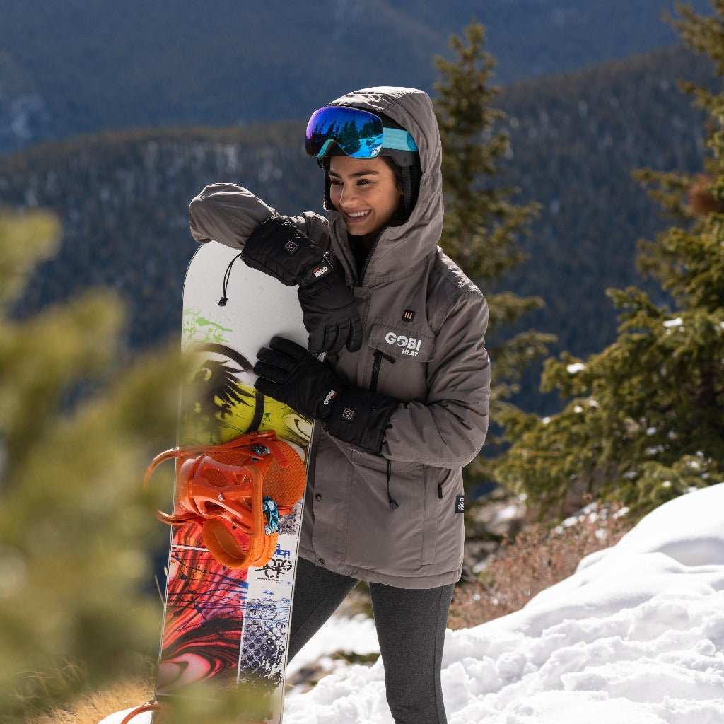 Shift Womens Heated Snowboard Jacket with advanced heating zones and battery for ultimate comfort in cold weather.