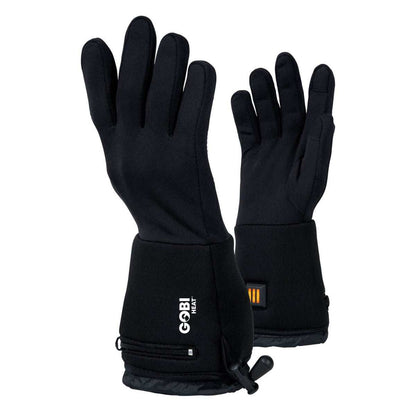 Stealth heated glove liners with adjustable heat settings and touchscreen compatibility.