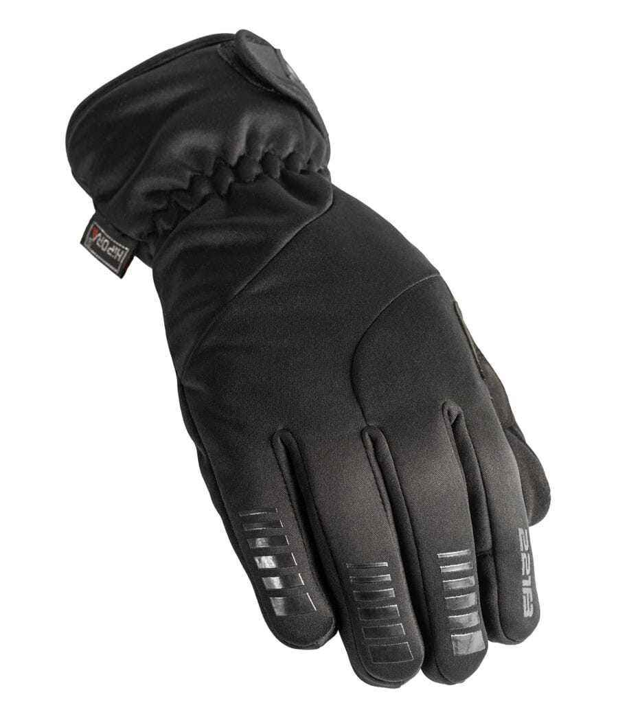 Black Summit Gloves with wind and water resistance, touch-screen compatibility, and ultra-grip palms for winter use.