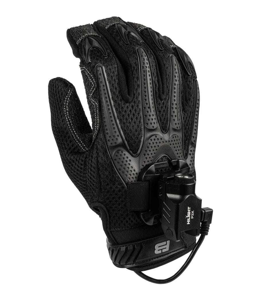 Titan K-9 Gloves with hands-free lighting, durable fabric, and Level 5 cut protection.