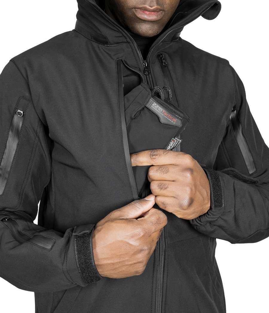 Tradecraft Tactical Jacket 2.0 with covert pocket access, waterproof zippers, and extended collar.