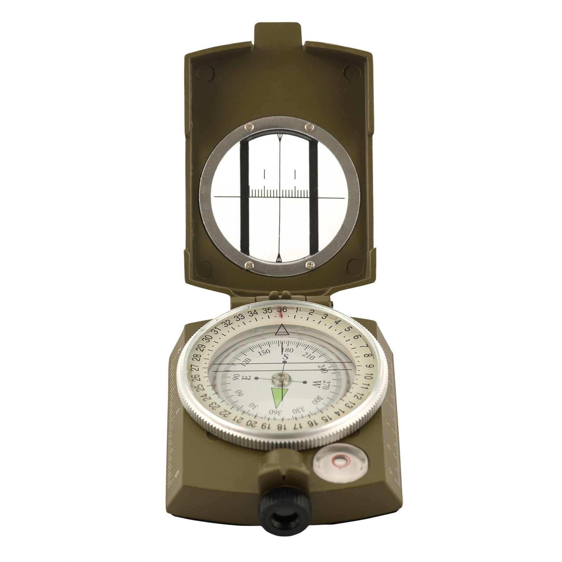 M-Tac Army Compass with folding frame and olive cover.