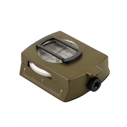 M-Tac Army Compass with olive cover, scales, and sighting lens.