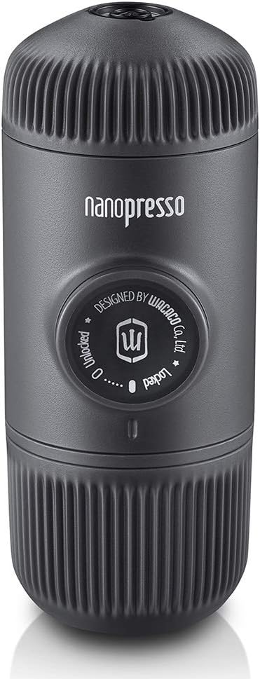 WACACO Nanopresso Portable Espresso Maker, Upgrade Version of Minipresso, 18 Bar Pressure, Small Travel Coffee Maker, Manually Operated. Perfect for Kitchen and Office