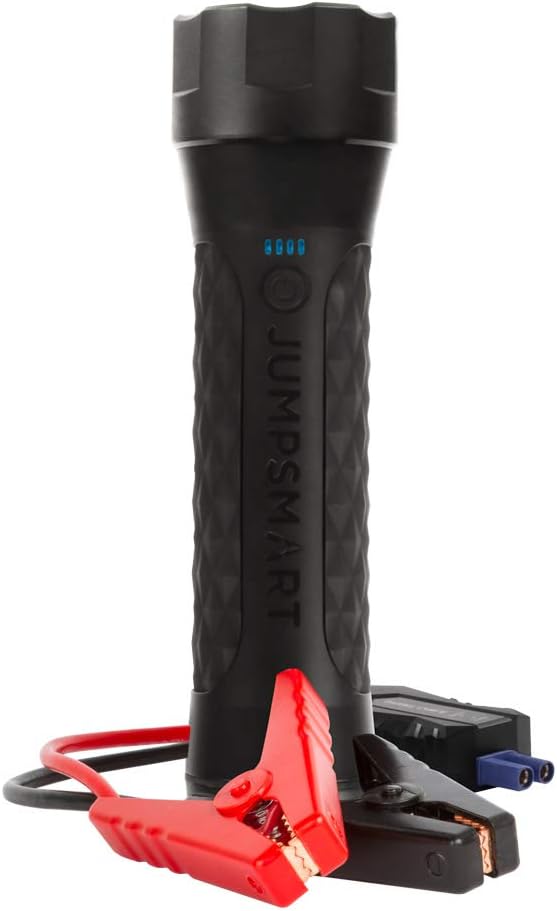 JumpSmart - 10-in-1 Portable Vehicle Jump Starter, Flashlight, Power Bank & More (Black)