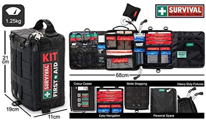 SURVIVAL Vehicle First Aid KIT Premium First Aid Kit for Vehicles and Outdoor Emergencies 94 Pieces