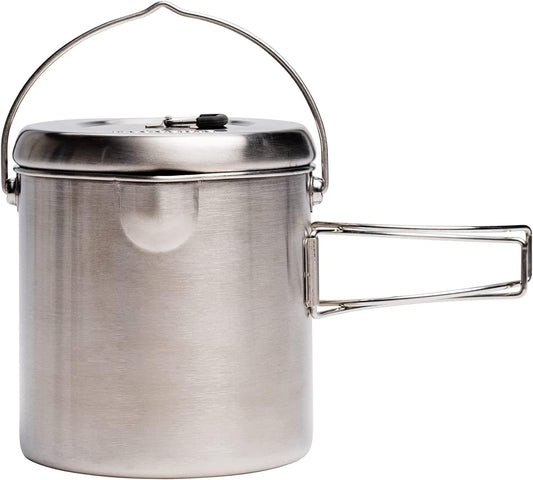 Solo Stove Pot 1800 Stainless Steel Companion Pot great Cookware for Backpacking Camping Survival Backpacking Kitchen and Cooking simple Equipment Set & Accessories for Hiking Campfires and Adventure