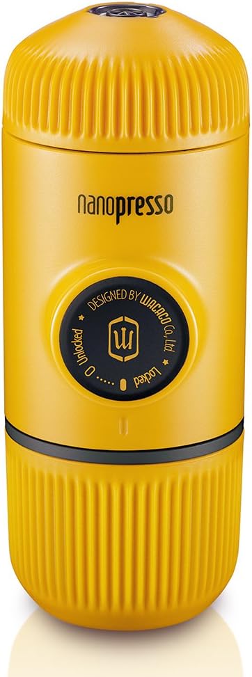 WACACO Nanopresso Portable Espresso Maker, Upgrade Version of Minipresso, 18 Bar Pressure, Small Travel Coffee Maker, Manually Operated. Perfect for Kitchen and Office