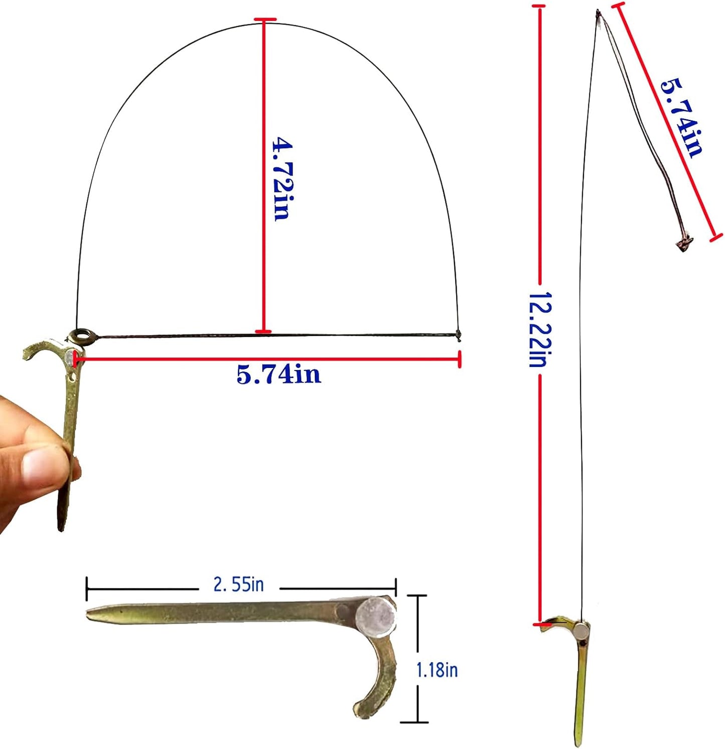 Professional Bird Trap for Chicken, Pheasant，Wild Duck, Partridge Mallard and Other Medium-Sized Birds Tying Birds' feet Won't Hurt Them