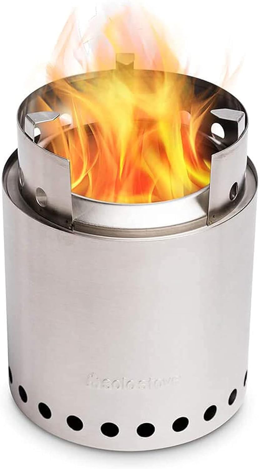 Portable Solo Stove Campfire, stainless steel design for efficient backpacking and outdoor cooking.