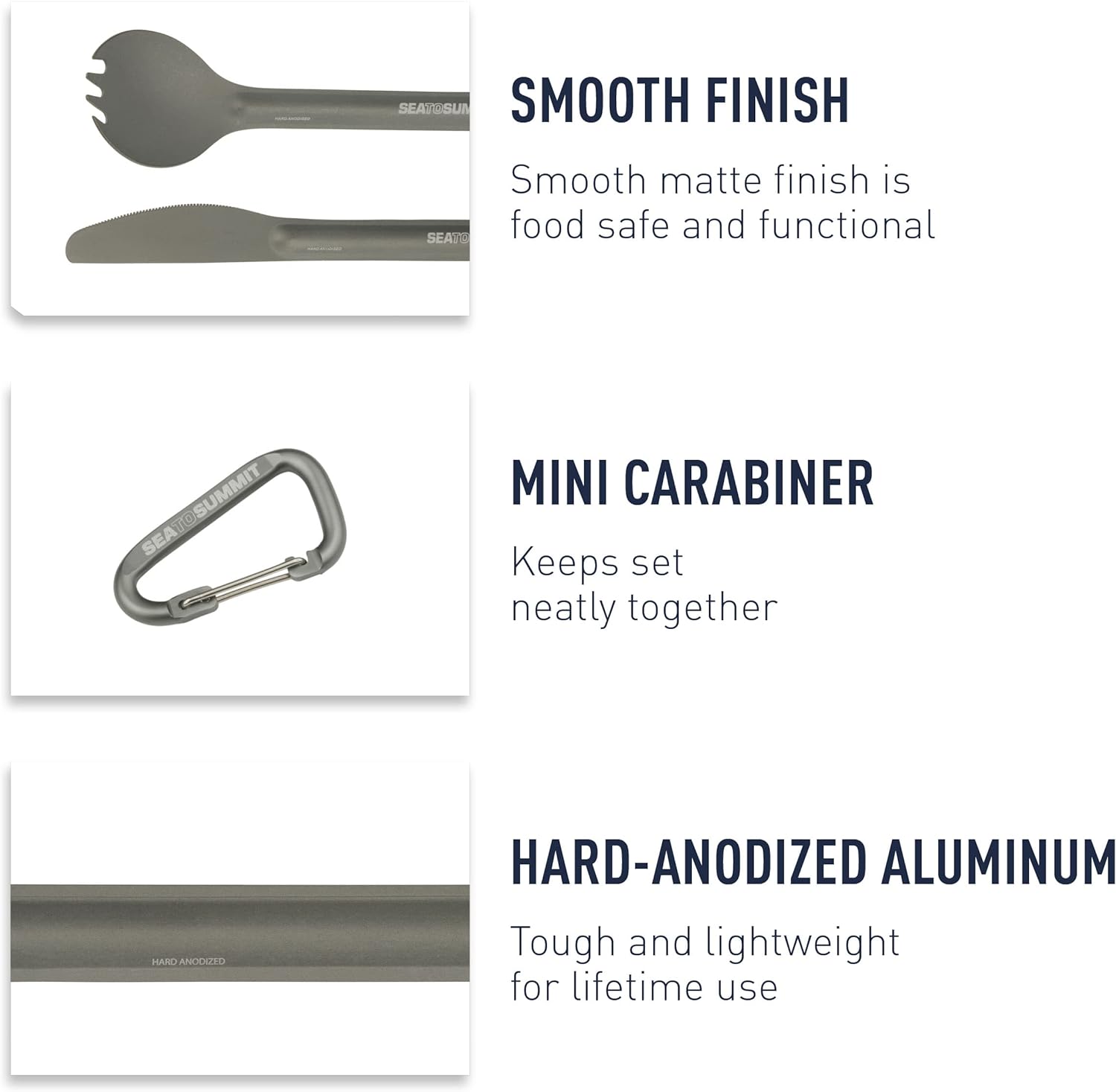 Sea to Summit Alpha Light Aluminum Camping Cutlery Set