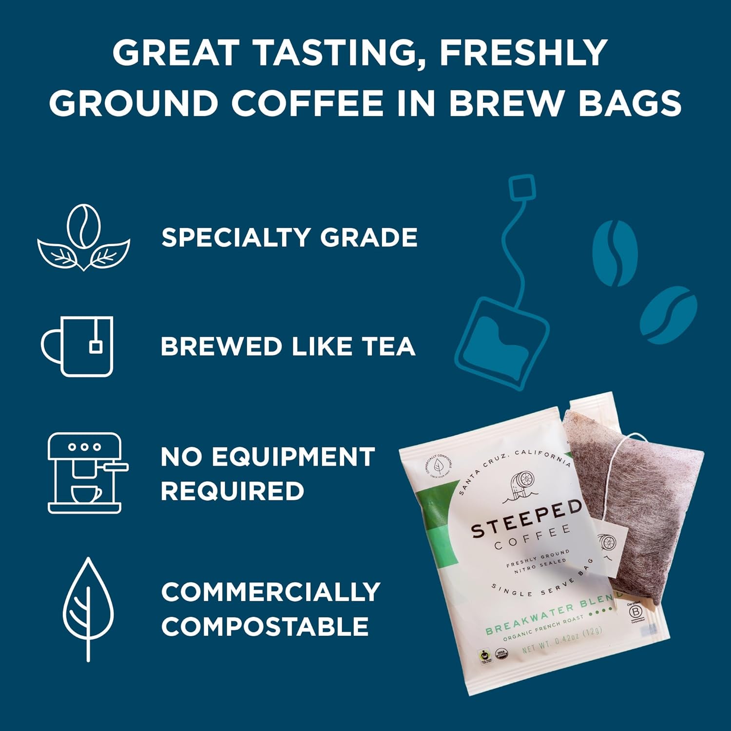 Steeped Coffee Single Serve Coffee Packets