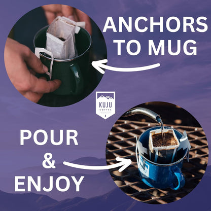 Kuju Coffee Premium Pour Over Camping Coffee Singles