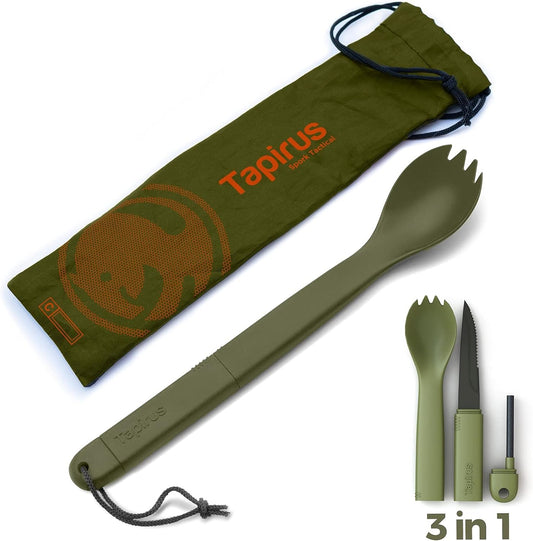 Tapirus Spork Tactical Green BPA Free Spoon Fork