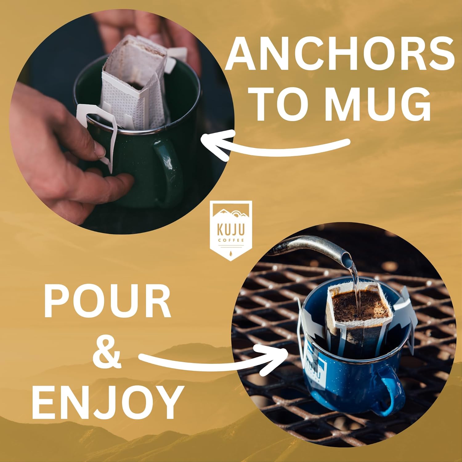 Kuju Coffee Premium Pour Over Camping Coffee Singles